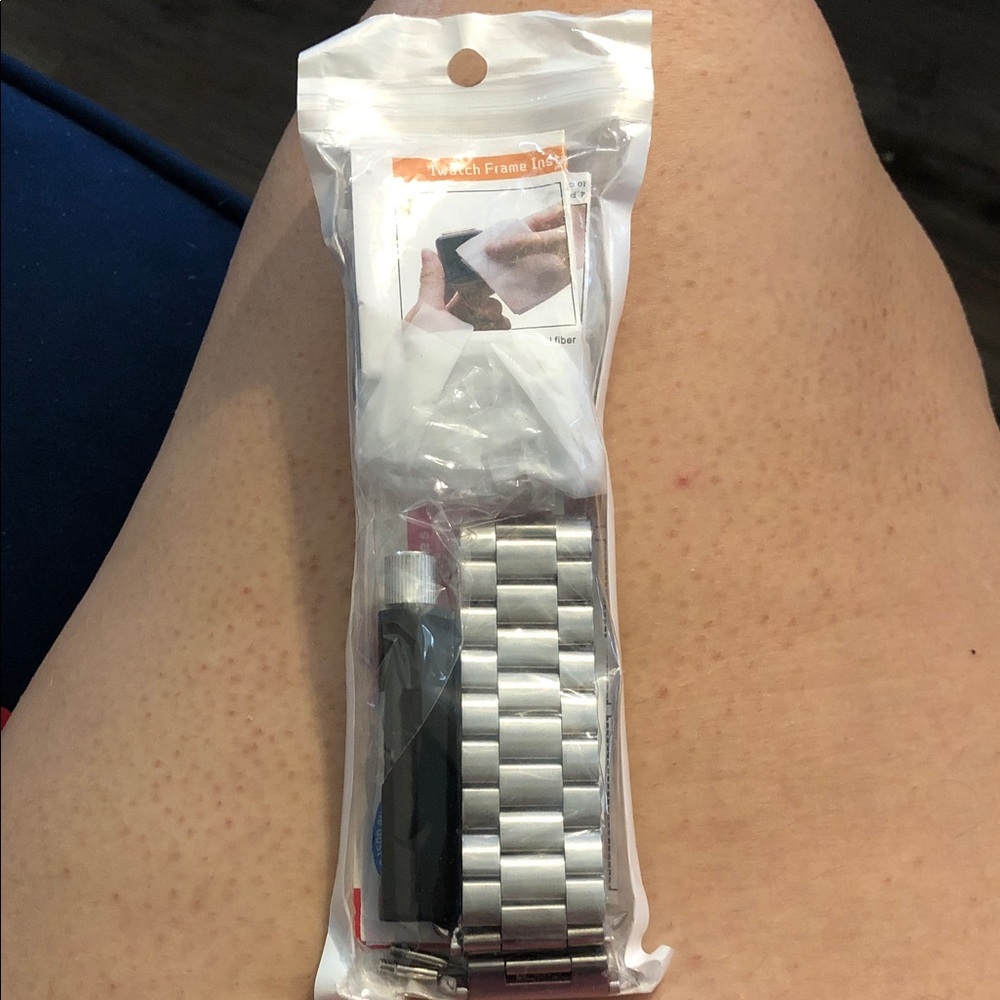 Silver Stainless Steel Replacement Watch Band for iwatch frame installation